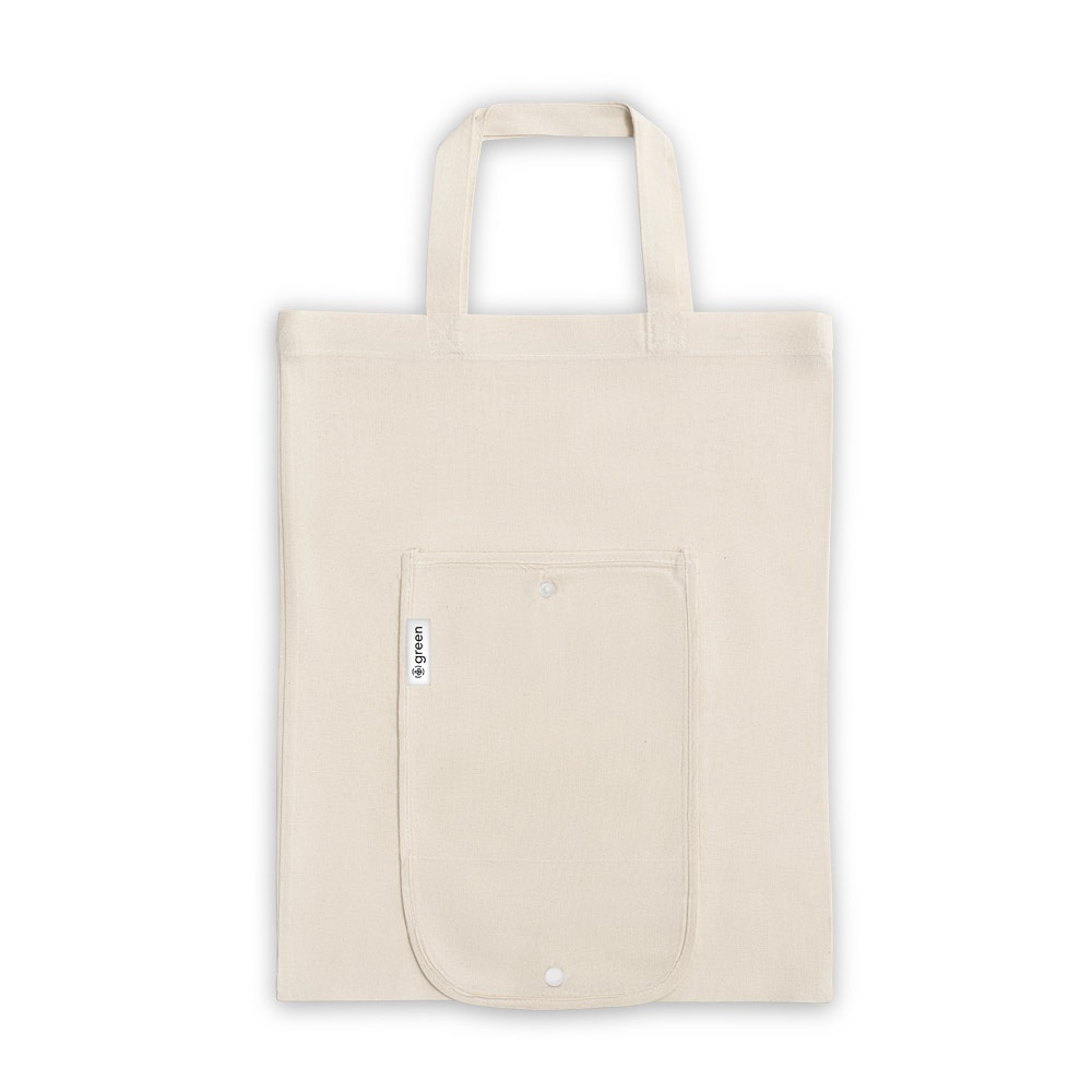 Sac shopping pliable personnalisable coton recyclé BEIRUT Naturel clair
